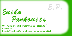 eniko pankovits business card